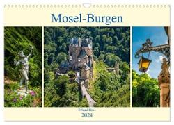 Mosel-Burgen (Wandkalender 2024 DIN A3 quer), CALVENDO Monatskalender