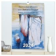 Expressive Malerei von Stefanie Rogge (hochwertiger Premium Wandkalender 2024 DIN A2 hoch), Kunstdruck in Hochglanz
