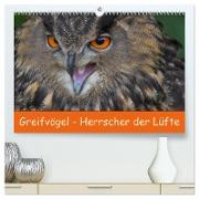 Greifvögel - Herrscher der Lüfte (hochwertiger Premium Wandkalender 2024 DIN A2 quer), Kunstdruck in Hochglanz