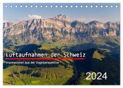 Luftaufnahmen der Schweiz (Tischkalender 2024 DIN A5 quer), CALVENDO Monatskalender