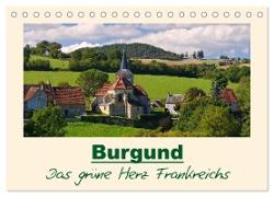 Burgund - Das grüne Herz Frankreichs (Tischkalender 2024 DIN A5 quer), CALVENDO Monatskalender