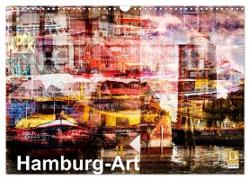 Hamburg-Art (Wandkalender 2024 DIN A3 quer), CALVENDO Monatskalender