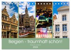 Belgien - traumhaft schön! (Tischkalender 2024 DIN A5 quer), CALVENDO Monatskalender