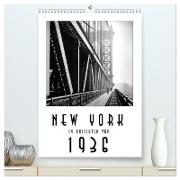 New York in Ansichten von 1936 (hochwertiger Premium Wandkalender 2024 DIN A2 hoch), Kunstdruck in Hochglanz