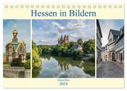 Hessen in Bildern (Tischkalender 2024 DIN A5 quer), CALVENDO Monatskalender