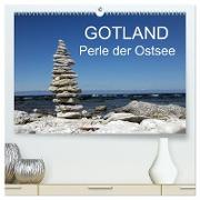 Gotland - Perle der Ostsee (hochwertiger Premium Wandkalender 2024 DIN A2 quer), Kunstdruck in Hochglanz
