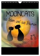 Mooncats - sie leben und sie träumen (Wandkalender 2024 DIN A4 hoch), CALVENDO Monatskalender