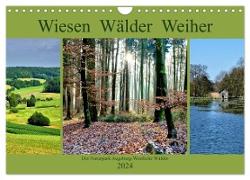 Wiesen Wälder Weiher. Der Naturpark Augsburg-Westliche Wälder (Wandkalender 2024 DIN A4 quer), CALVENDO Monatskalender