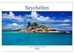 Seychellen - Paradies im Indischen Ozean (Wandkalender 2024 DIN A3 quer), CALVENDO Monatskalender