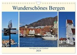 Wunderschönes Bergen. Norwegens Tor zum Fjordland (Wandkalender 2024 DIN A4 quer), CALVENDO Monatskalender