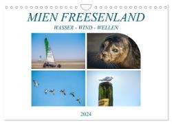MIEN FREESENLAND - Wasser, Wind, Wellen (Wandkalender 2024 DIN A4 quer), CALVENDO Monatskalender