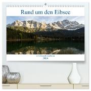 Rund um den Eibsee (hochwertiger Premium Wandkalender 2024 DIN A2 quer), Kunstdruck in Hochglanz
