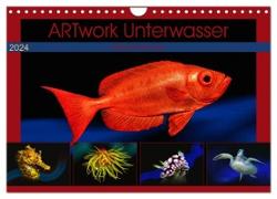 Artwork Unterwasser - Erlebnis Tauchen (Wandkalender 2024 DIN A4 quer), CALVENDO Monatskalender