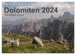 Dolomiten 2024 - Die weißen Berge (Tischkalender 2024 DIN A5 quer), CALVENDO Monatskalender