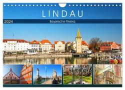 Lindau - Bayerische Riviera (Wandkalender 2024 DIN A4 quer), CALVENDO Monatskalender