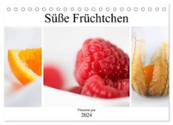 Süße Früchtchen - Vitamine pur (Tischkalender 2024 DIN A5 quer), CALVENDO Monatskalender