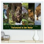 Tierspuren in der Natur (hochwertiger Premium Wandkalender 2024 DIN A2 quer), Kunstdruck in Hochglanz