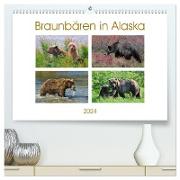 Braunbären in Alaska (hochwertiger Premium Wandkalender 2024 DIN A2 quer), Kunstdruck in Hochglanz