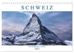 Schweiz - Vom Hochgebirge zu Palmen (Wandkalender 2024 DIN A4 quer), CALVENDO Monatskalender