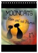 Mooncats - sie leben und sie träumen (Tischkalender 2024 DIN A5 hoch), CALVENDO Monatskalender