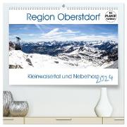 Region Oberstdorf - Kleinwalsertal und Nebelhorn (hochwertiger Premium Wandkalender 2024 DIN A2 quer), Kunstdruck in Hochglanz