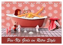 Pin-Up Girls im Retro Style by Mausopardia (Tischkalender 2024 DIN A5 quer), CALVENDO Monatskalender