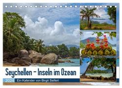 Seychellen - Inseln im Ozean (Tischkalender 2024 DIN A5 quer), CALVENDO Monatskalender