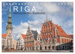 Riga - Metropole des Baltikums (Tischkalender 2024 DIN A5 quer), CALVENDO Monatskalender