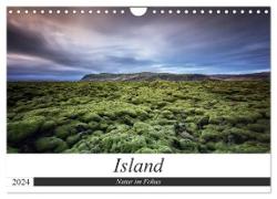 Island - Natur im Fokus (Wandkalender 2024 DIN A4 quer), CALVENDO Monatskalender