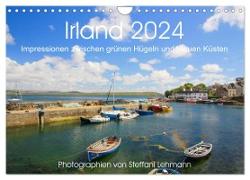 Irland 2024. Impressionen zwischen grünen Hügeln und blauen Küsten (Wandkalender 2024 DIN A4 quer), CALVENDO Monatskalender