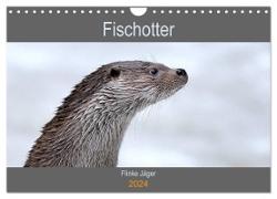Fischotter, flinke Jäger (Wandkalender 2024 DIN A4 quer), CALVENDO Monatskalender