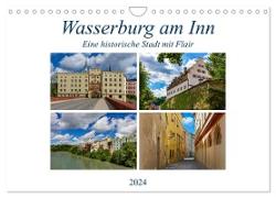 Wasserburg am Inn (Wandkalender 2024 DIN A4 quer), CALVENDO Monatskalender