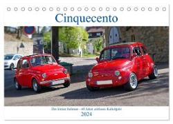 Cinquecento Der kleine Italiener - 60 Jahre zeitloses Kultobjekt (Tischkalender 2024 DIN A5 quer), CALVENDO Monatskalender