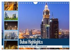 Dubai Highlights (Wandkalender 2024 DIN A4 quer), CALVENDO Monatskalender