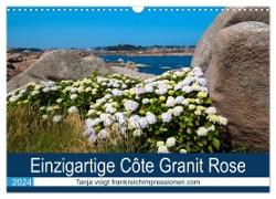 Einzigartige Côte Granit Rose (Wandkalender 2024 DIN A3 quer), CALVENDO Monatskalender