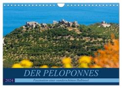 DER PELOPONNES (Wandkalender 2024 DIN A4 quer), CALVENDO Monatskalender