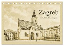 Zagreb ¿ Ein Kalender im Zeitungsstil (Tischkalender 2024 DIN A5 quer), CALVENDO Monatskalender