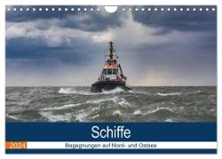 Schiffe - Begegnungen auf Nord- und Ostsee (Wandkalender 2024 DIN A4 quer), CALVENDO Monatskalender