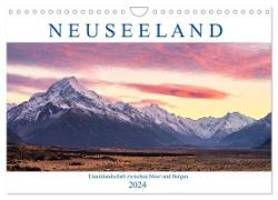 Neuseeland: Traumlandschaft zwischen Meer und Bergen (Wandkalender 2024 DIN A4 quer), CALVENDO Monatskalender