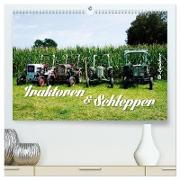 Traktoren und Schlepper (hochwertiger Premium Wandkalender 2024 DIN A2 quer), Kunstdruck in Hochglanz