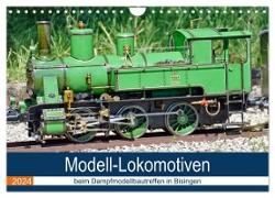 Modell-Lokomotiven beim Dampfmodellbautreffen in Bisingen (Wandkalender 2024 DIN A4 quer), CALVENDO Monatskalender
