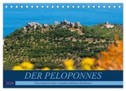 DER PELOPONNES (Tischkalender 2024 DIN A5 quer), CALVENDO Monatskalender