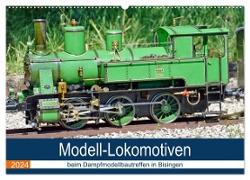 Modell-Lokomotiven beim Dampfmodellbautreffen in Bisingen (Wandkalender 2024 DIN A2 quer), CALVENDO Monatskalender
