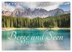 Berge und Seen - Die Perlen der Natur (Tischkalender 2024 DIN A5 quer), CALVENDO Monatskalender