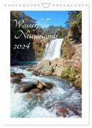 Wasserfälle Neuseelands (Wandkalender 2024 DIN A4 hoch), CALVENDO Monatskalender