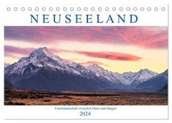 Neuseeland: Traumlandschaft zwischen Meer und Bergen (Tischkalender 2024 DIN A5 quer), CALVENDO Monatskalender