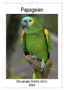 Papageien - Graupapagei, Rosella und Co. (Wandkalender 2024 DIN A3 hoch), CALVENDO Monatskalender
