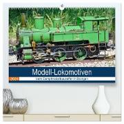 Modell-Lokomotiven beim Dampfmodellbautreffen in Bisingen (hochwertiger Premium Wandkalender 2024 DIN A2 quer), Kunstdruck in Hochglanz