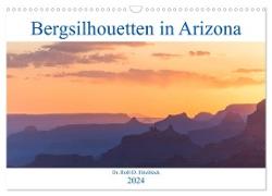 Bergsilhouetten in Arizona (Wandkalender 2024 DIN A3 quer), CALVENDO Monatskalender