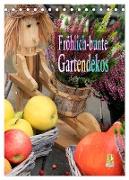 Fröhlich-bunte Gartendekos (Tischkalender 2024 DIN A5 hoch), CALVENDO Monatskalender